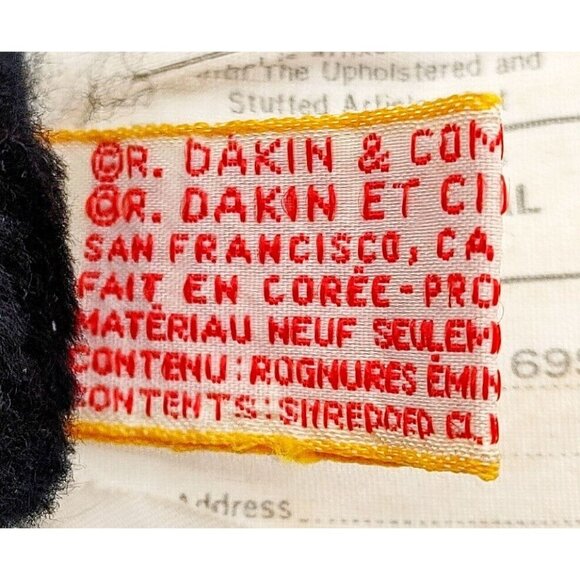 Dakin Orca Killer Whale Plush Black & White 10" Stuffed Animal 1974 Vintage - Picture 5 of 6